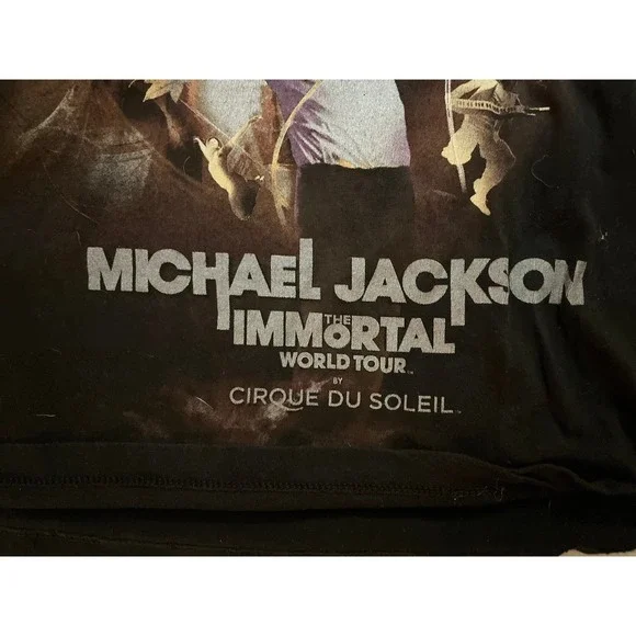 Michael Jackson Immortal World Tour Cirque du Soleil‎ Black T-Shirt - Picture 3 of 5